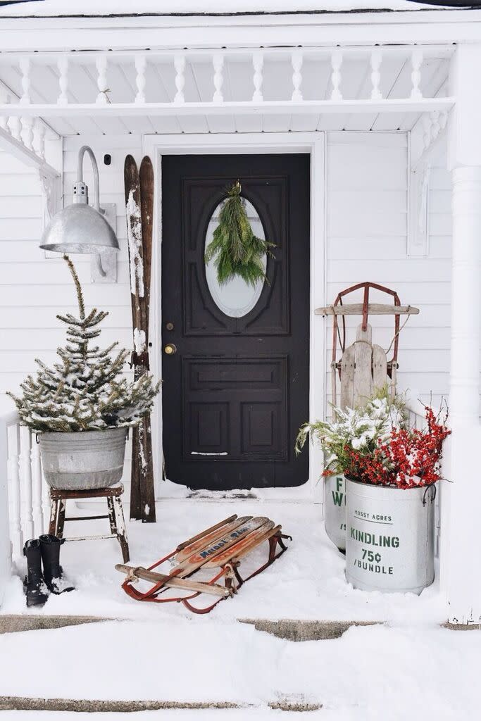 Wintertime Porch Decor