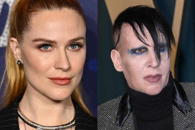 Evan Rachel Wood and Marilyn Manson  - Credit: Angela Weiss/AFP/Getty Images; Toni Anne Barson/WireImage