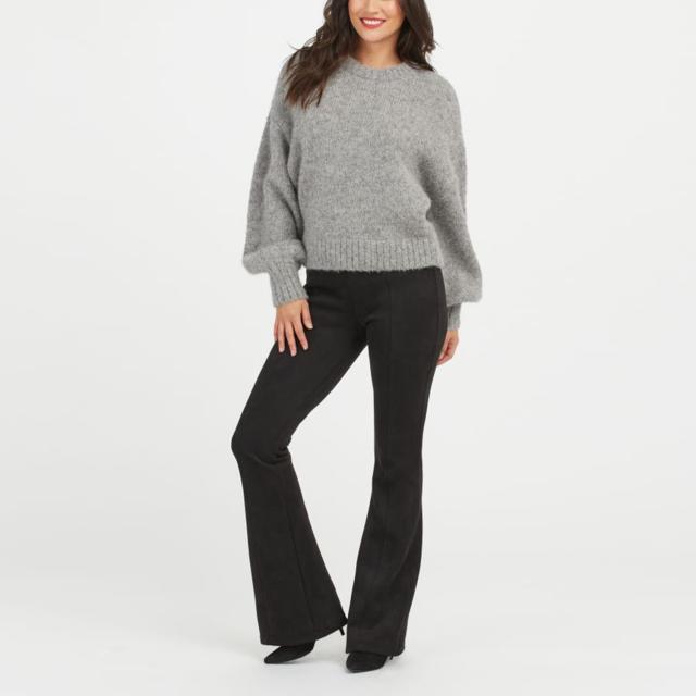 Faux Suede-Faux Suede Flare Pants by Spanx Online