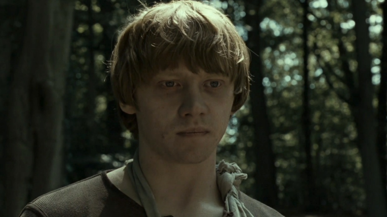  Rupert Grint scowling as Ron in Deathly Hollows Part 1 