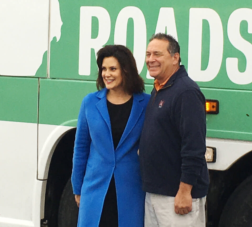 "Fix the damn roads" was more than a specific campaign promise for Gov. Gretchen Whitmer (D-Mich.). It was a message about the kind of leader she would be: somebody who would get stuff done. (Photo: HUFFPOST/Jonathan Cohn)