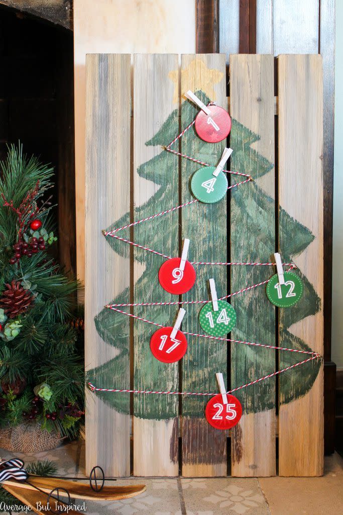 Wood Pallet Advent Calendar