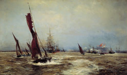 <span class="caption">Commerce and Sea Power, William Lionel Wyllie, 1898.</span> <span class="attribution"><span class="source">Guildhall Art Gallery</span></span>