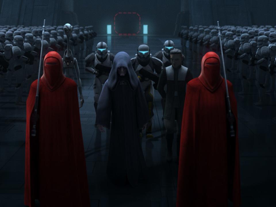 Emperor Palpatine in "Star Wars: The Bad Batch" season three.
