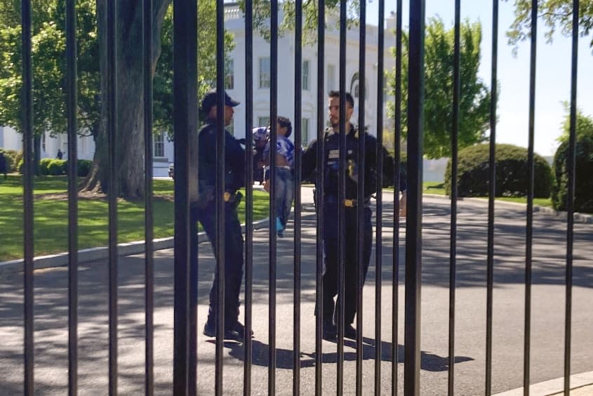 Secret Service apprehend a toddler at the White House. 