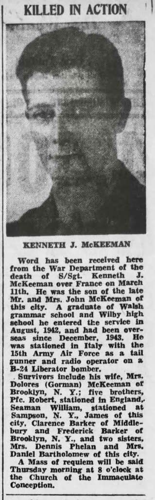 Sgt. McKeeman was only 23 years old. Ashley M. Wright