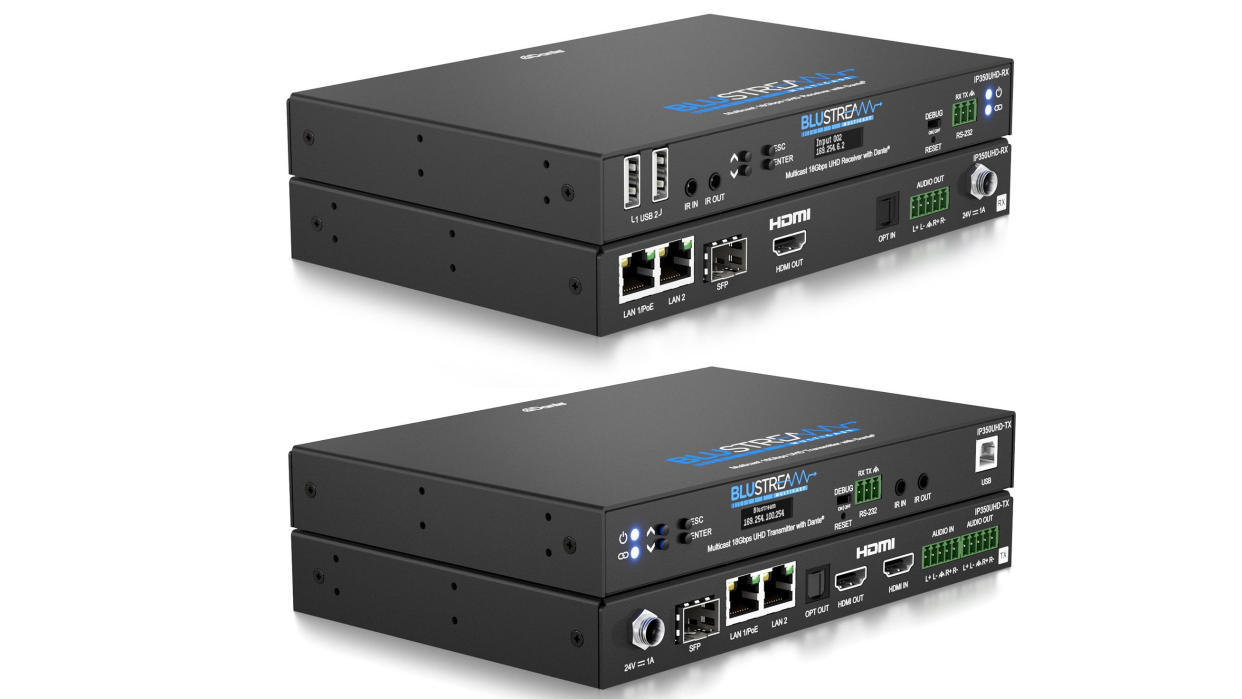  The new Blustream 4K Video-over-IP Line. 