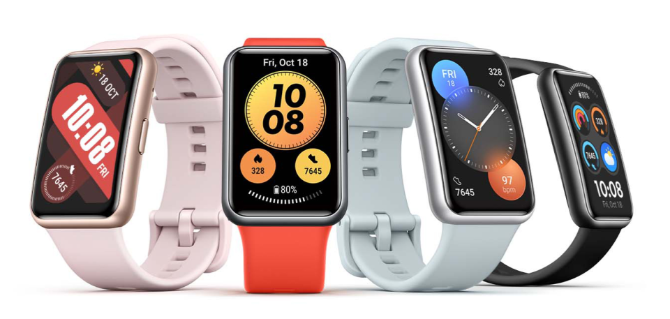 華為的Watch Fit 系列手錶外型與Apple Watch相似。（圖／華為官網）