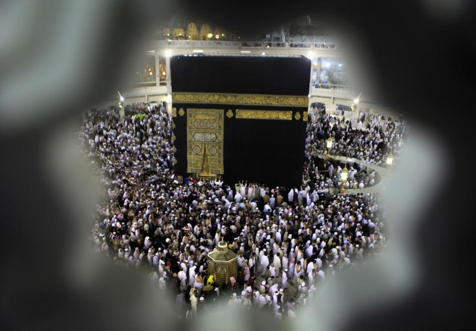 Muslims circle the Kaaba and pray during Umrah, at the Grand Mosque, during of Prophet Muhammad's birthday which named "Umraht Mawlid al-Nabawi" in the holy city of Mecca