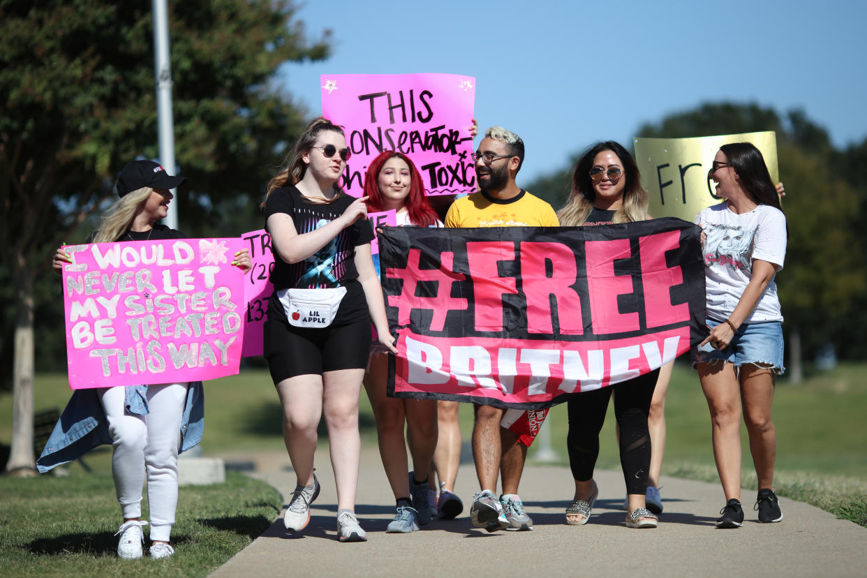 #FreeBritney campaigners have been fighting against the singer's conservatorship since 2019. (Photo: Omar Vega/Getty Images)