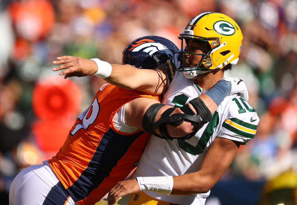 Jordan Love and the Packers failed to capitalize against the NFL's worst defense. (Jamie Schwaberow/Getty Images)