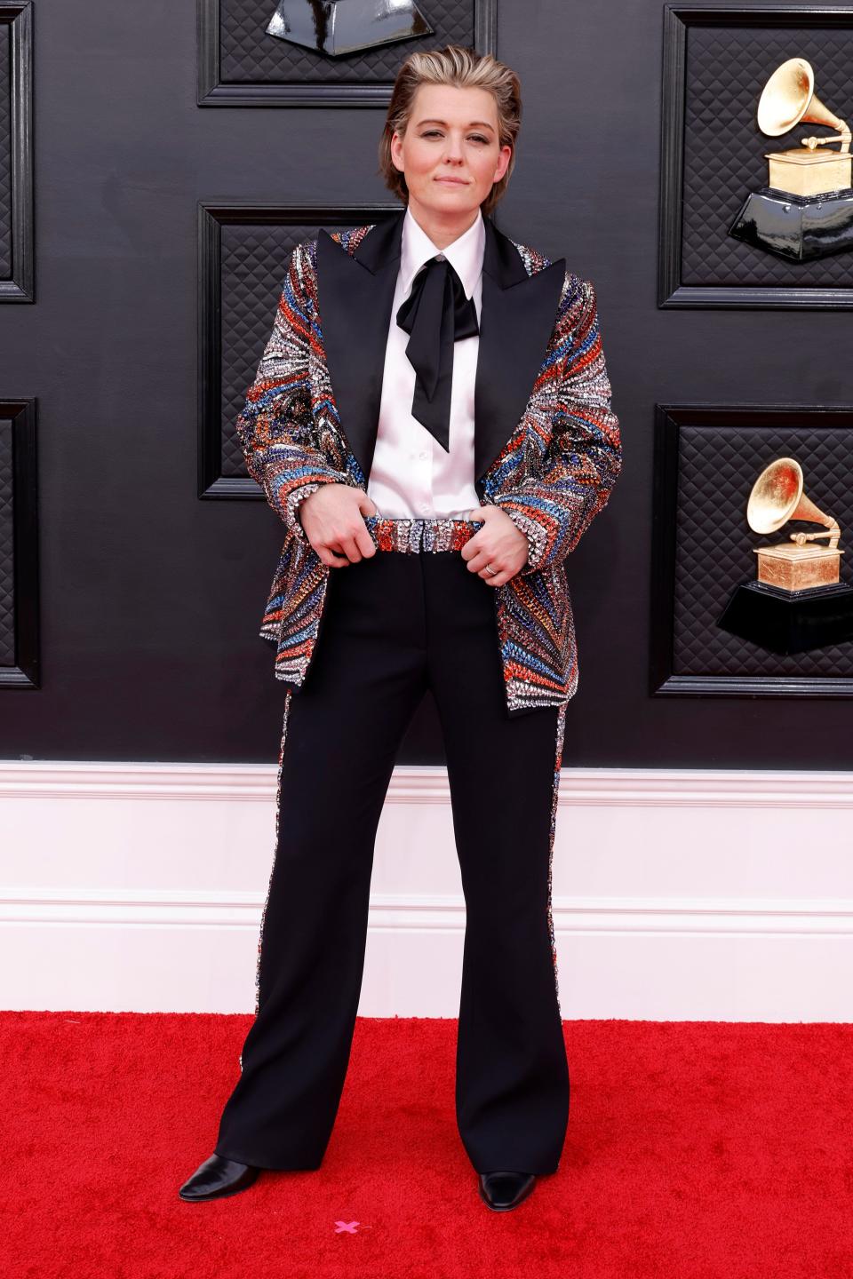 Brandi Carlile attends the 2022 Grammy Awards