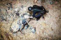 <p>A policeman checks the 1,000 pound World War II bomb unearthed in Wanchai District on Jan. 27, 2018 in Hong Kong, China. A 140-centimeter-long, 1,000 pound World War II bomb was discovered 15 meters underground at a construction site in Wanchai on Saturday in Hong Kong. Police evacuated 1,300 people before defusing the bomb. Photo from Police/China News Service/VCG via Getty Images. </p>