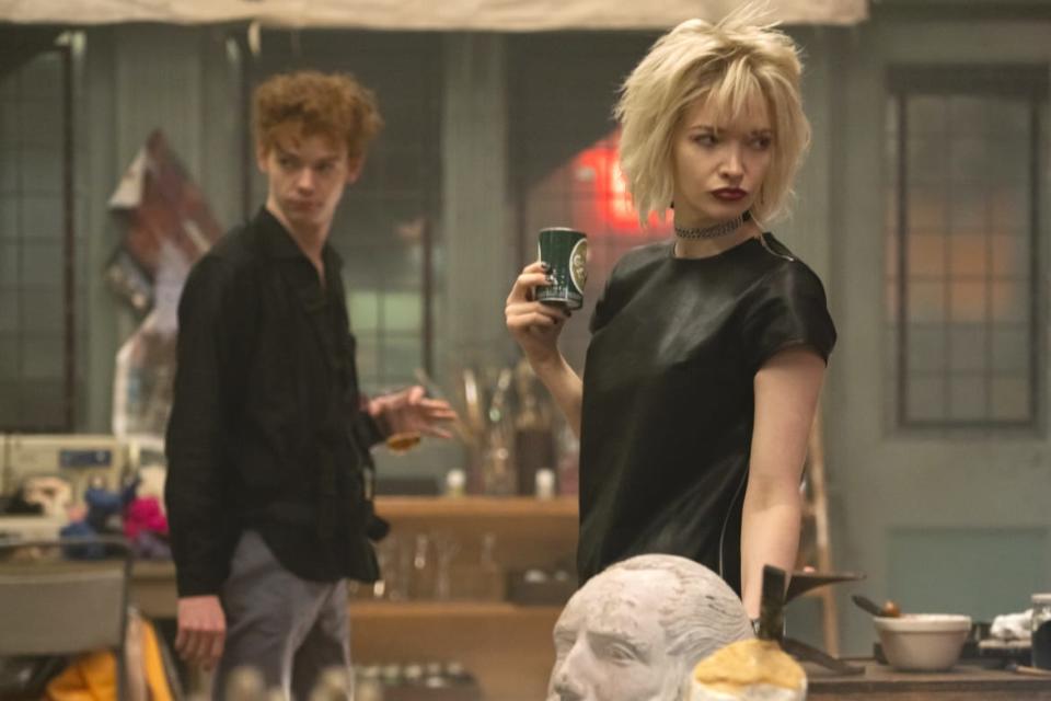 <div class="inline-image__caption"> <p><em>Pistol</em> stars Thomas Brodie-Sangster as Malcolm McLaren, Talulah Riley as Vivienne Westwood. </p> </div> <div class="inline-image__credit"> Miya Mizuno/FX </div>