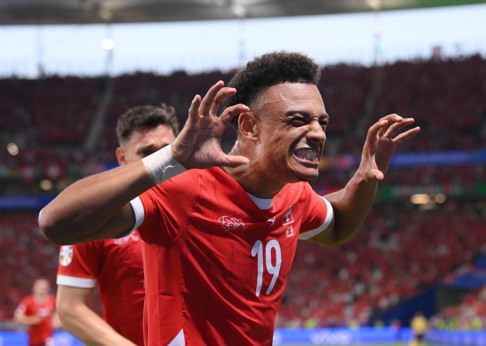 Dan Ndoye opened the scoring for Switzerland in Frankfurt (Getty Images)