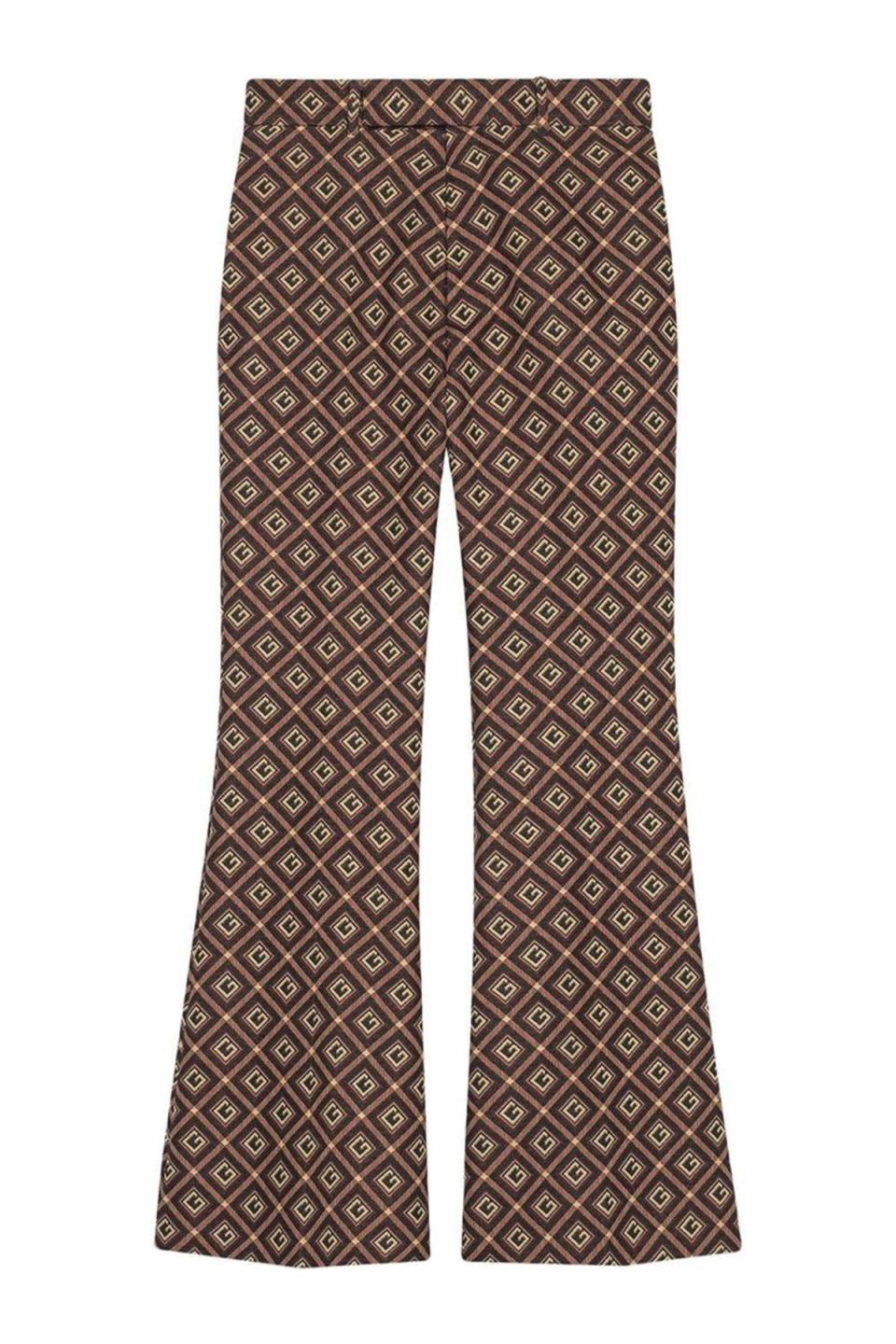 GG Damier Flared Trousers
