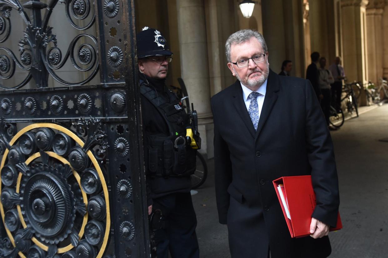 Scottish Secretary David Mundell arrives to a cabinet meeting in Downing Street on Wednesday: EPA