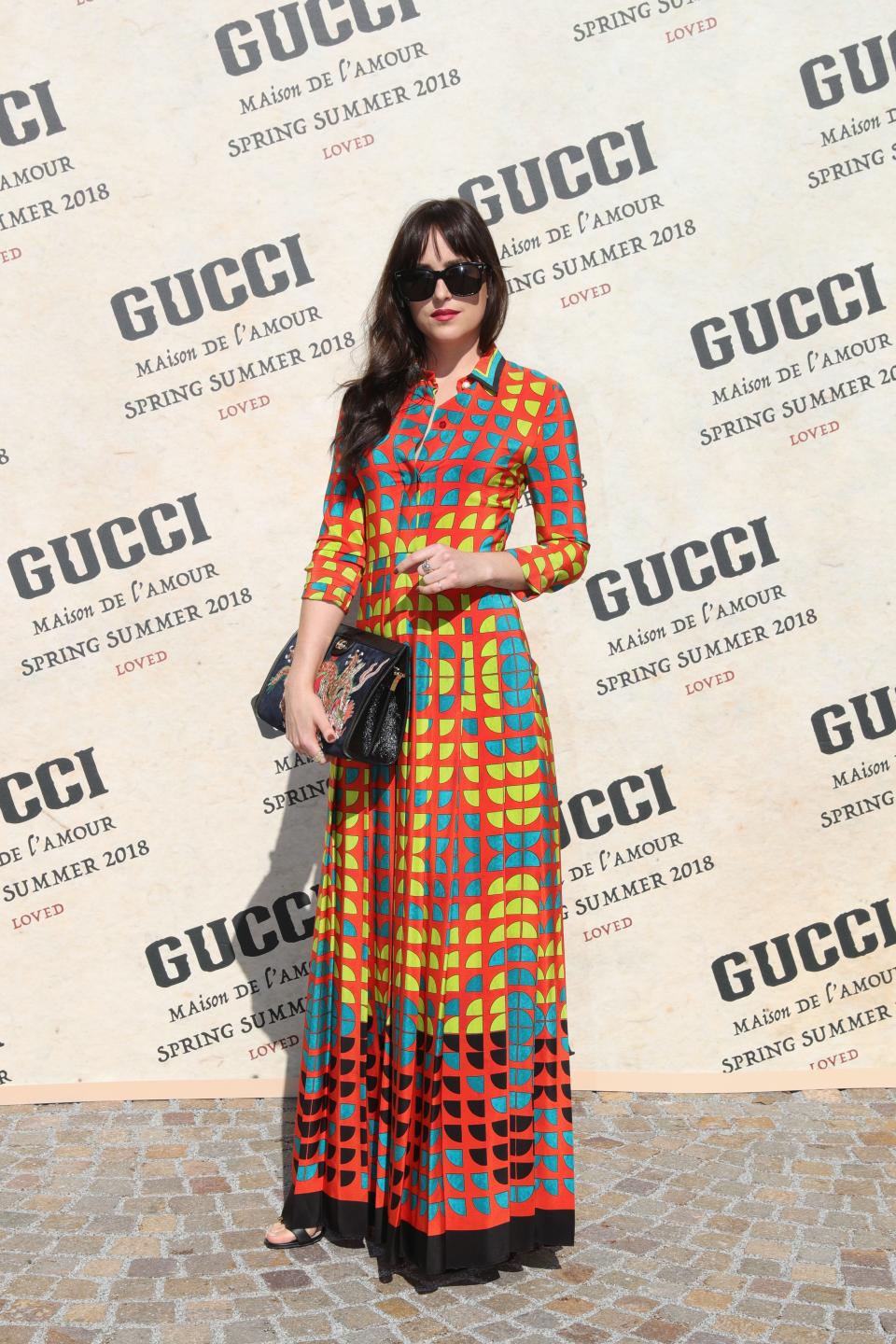 Dakota Johnson Gucci Milan Fashion Week September 2017