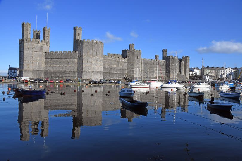 Caernarfon Castle in Gwynedd