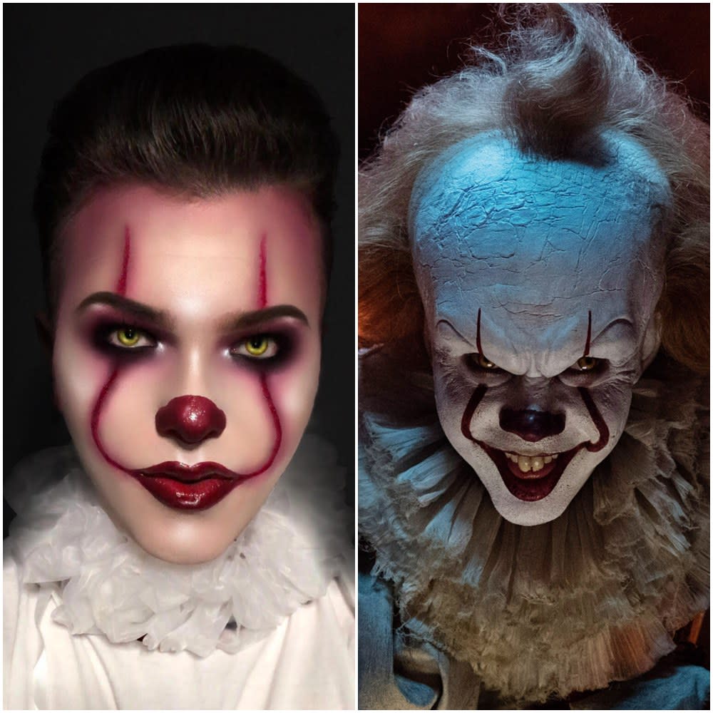 I virkeligheden Es Astrolabe Makeup Artist Shared His Halloween Beauty Routine for a Pennywise from “It”  Look
