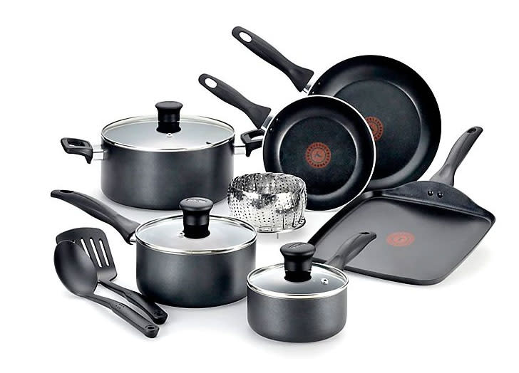 T-fal Simply Cook Nonstick Cookware, 20pc Set, Black - Yahoo Shopping