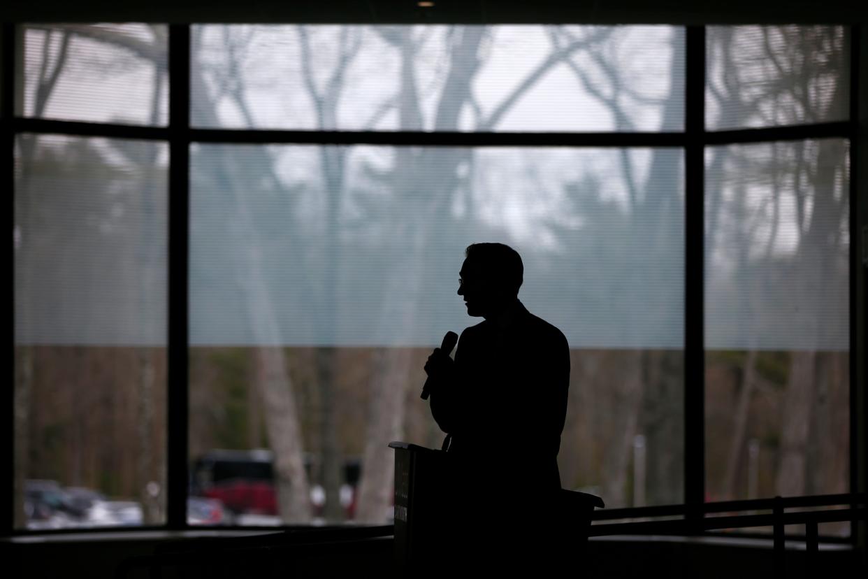 Eric Shupin, Chief of Policy Executive Office of Housing and Livable Communities speaks at one of the fourteen regional listening sessions held at UMass Dartmouth.