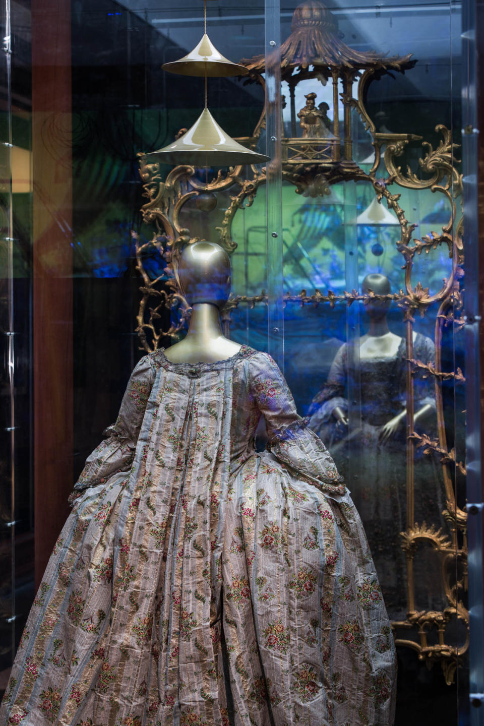 A Christian Dior Haute Couture gown in the “Chinoiserie” Gallery.