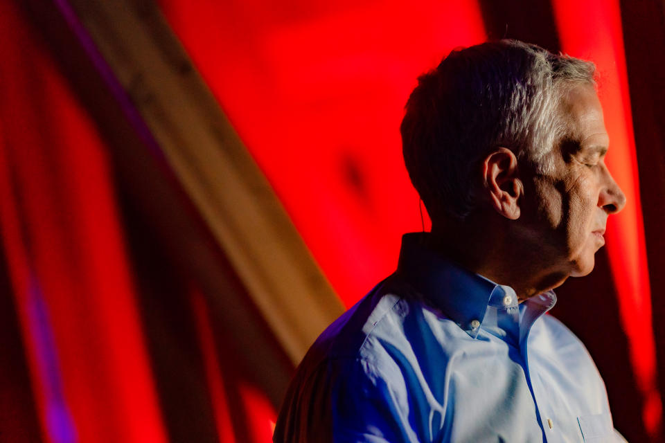 VANCOUVER, CANADA – APRIL 11: Fred Krupp waits backstage before his talk at TED2018 - The Age of Amazement on April 11, 2018 in Vancouver, Canada. (Photo by Lawrence Sumulong/Getty Images)