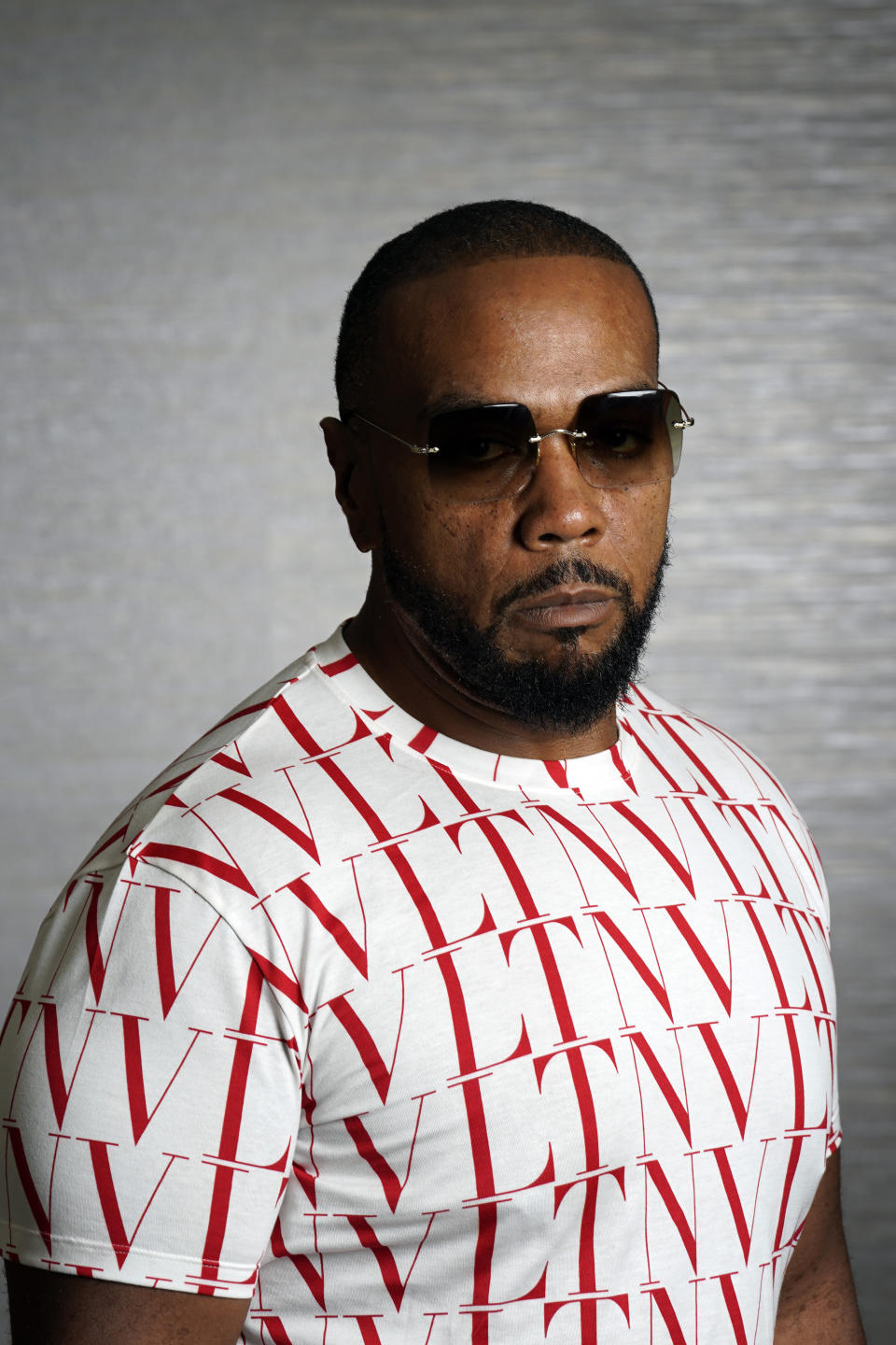 Timbaland poses for a portrait in Beverly Hills, Calif., on Thursday, Aug. 5, 2021. Timbaland, the hit-making producer for elite acts like Justin Timberlake and Jay-Z, is creating a new venture called Beatclub, a digital platform for music makers to connect with musicians, producers, songwriters, music publishers and record labels. (AP Photo/Marcio Jose Sanchez)