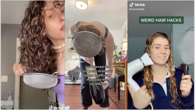 TikTok Made Me Diffuse My Hair With a Pasta Strainer, Here's My Verdict