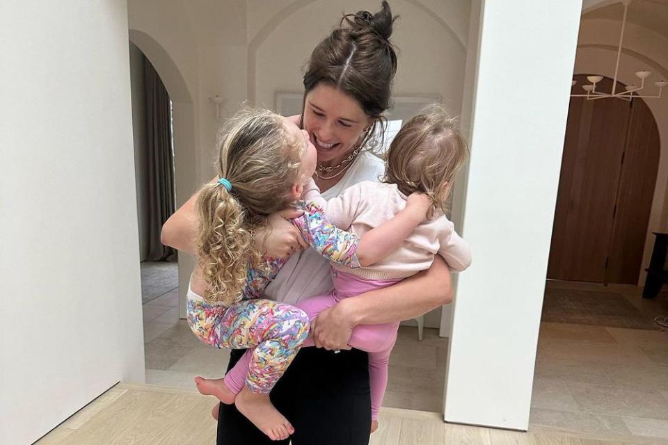 <p>Chris Pratt/Instagram</p> Katherine Schwarzenegger Pratt with her two daughters.