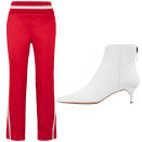 <p>Opt for a sporty look with this fun, effortless combo.</p> <p><strong>Shop The Look:</strong> Maggie Marilyn Pants, $450; <a rel="nofollow noopener" href="https://www.net-a-porter.com/us/en/product/1007827/maggie_marilyn/trailblazer-striped-satin-track-pants" target="_blank" data-ylk="slk:net-a-porter.com;elm:context_link;itc:0;sec:content-canvas" class="link ">net-a-porter.com</a>. Alexandre Birman Shoes, $695; <a rel="nofollow noopener" href="https://www.net-a-porter.com/us/en/product/1041117/alexandre_birman/kittie-leather-ankle-boots" target="_blank" data-ylk="slk:net-a-porter.com;elm:context_link;itc:0;sec:content-canvas" class="link ">net-a-porter.com</a>.</p>