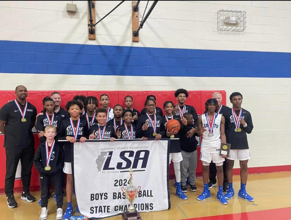 Christ Lutheran won the 2024 Lutheran Sports Association of Illinois boys state basketball championship earlier this month.