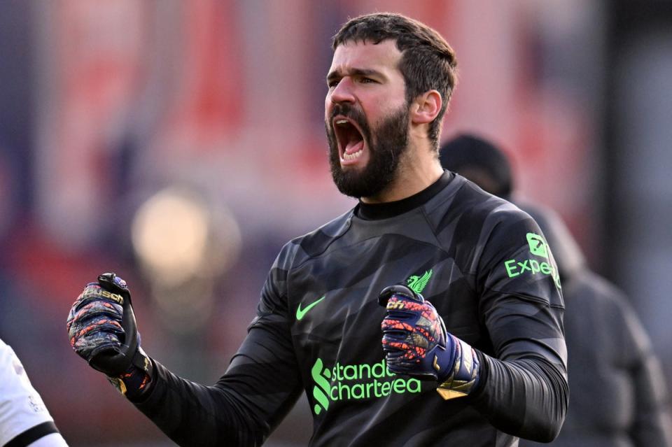 Alisson is adamant he’s still getting better at the age of 31  (Liverpool FC via Getty Images)