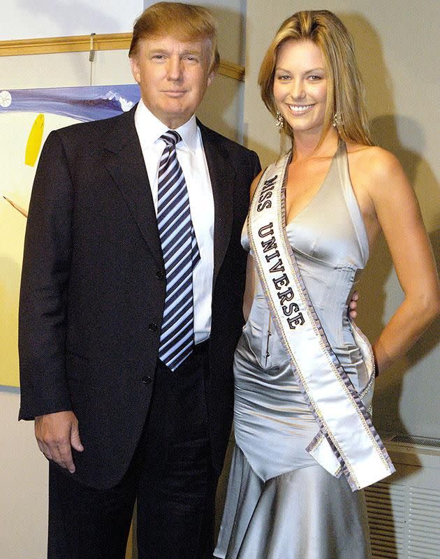 Trump was part-owner of the Miss Universe pageant when Jen was crowned in 2004. Source: Getty