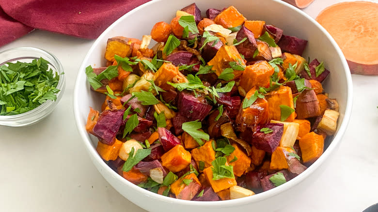 root vegetables in bowl