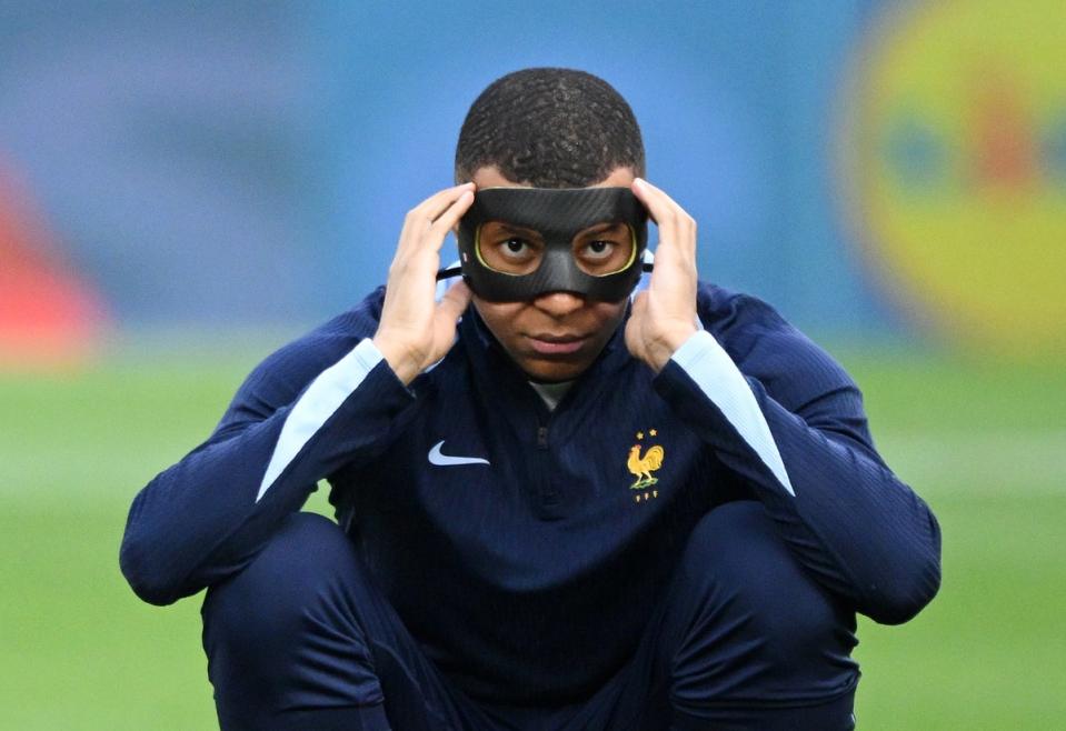 Kylian Mbappe could feature for the first time since breaking his nose (Getty Images)