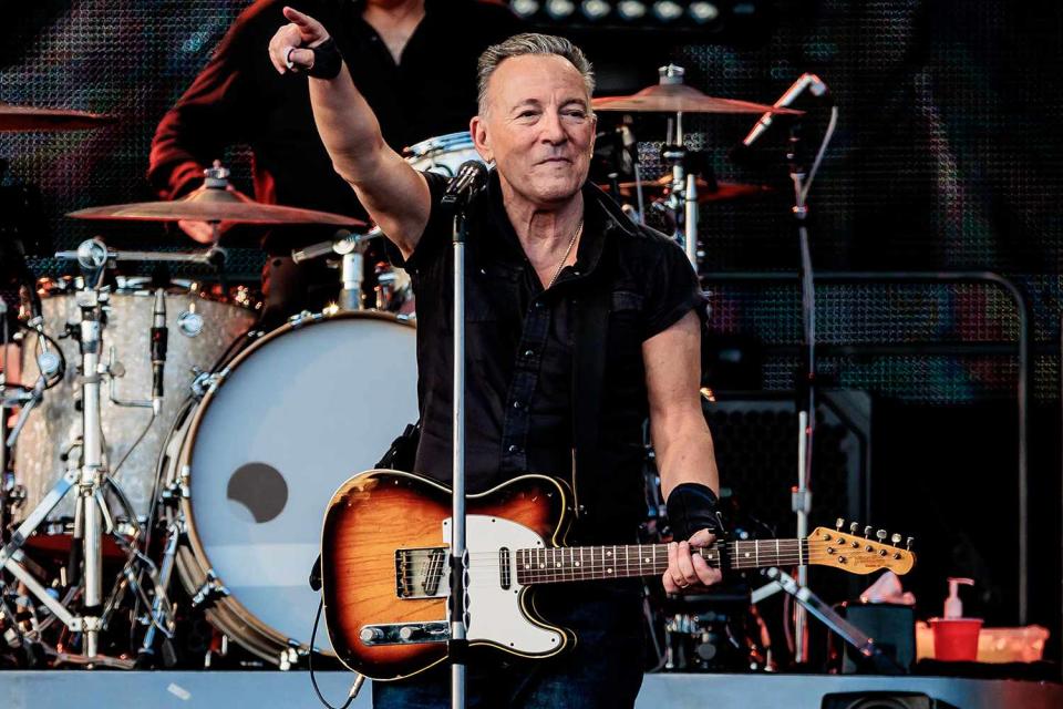 <p>Sergione Infuso/Corbis via Getty Images</p> Bruce Springsteen performs in Italy in July 2023