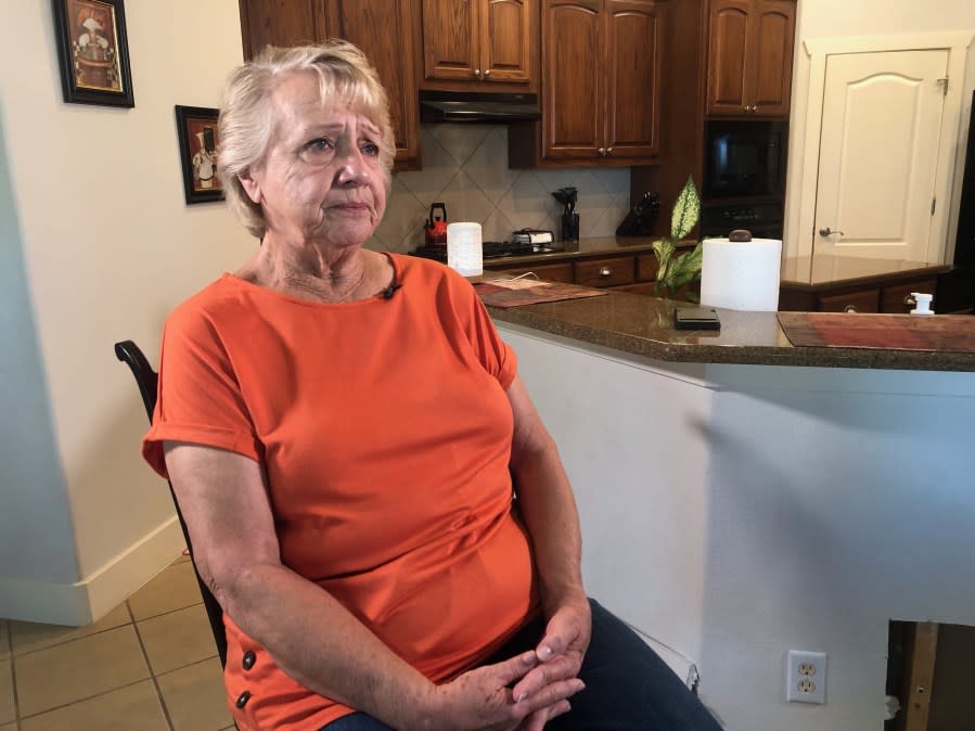Perry, who had her house repiped, is waiting for an inspection from her water provider before the holes can be repaired (KXAN Photo/Ed Zavala)
