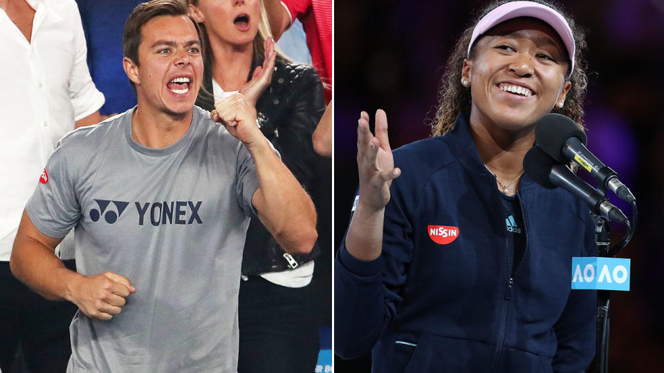 Bajin and Osaka at the Australian Open. Image: Getty