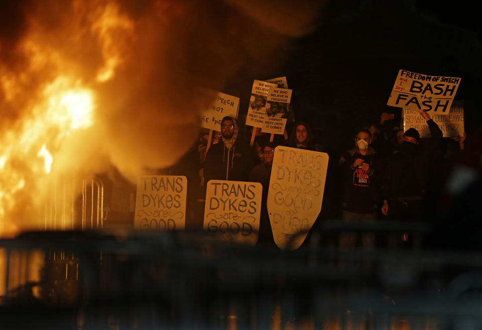 Event canceled as thousands protest in Berkeley