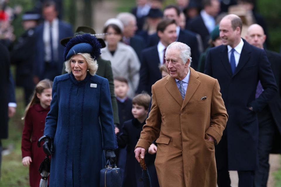The King and Queen consort lead the family (Getty Images)