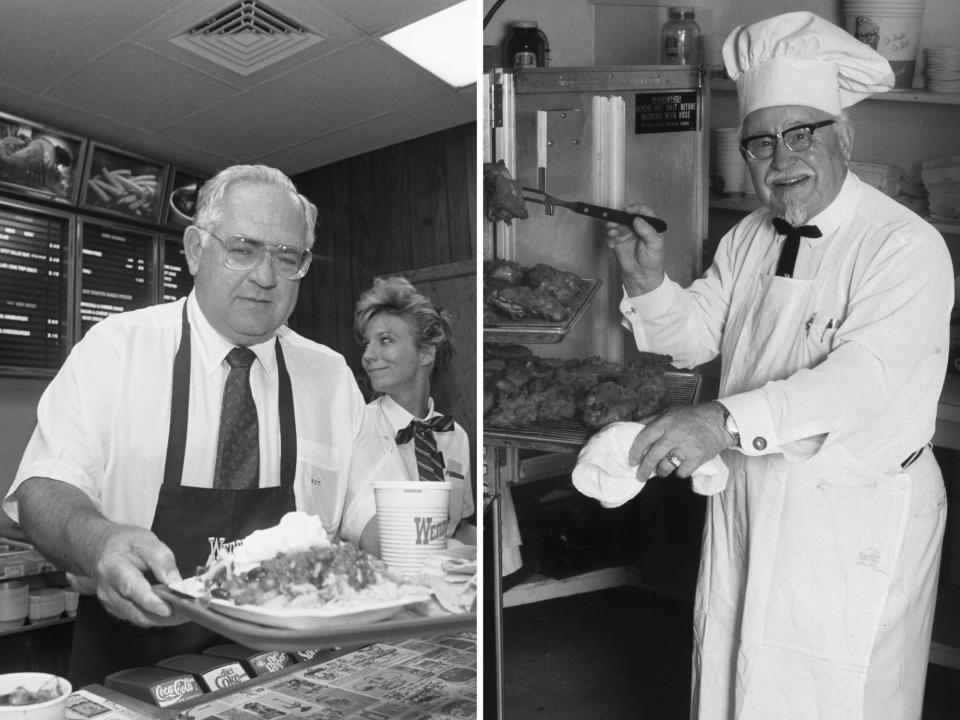 wendys founder dave thomas and kfc founder colonel sanders