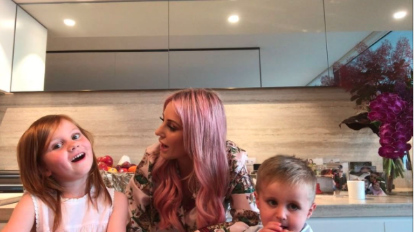 Roxy dyed her hair pink in light of breast cancer awareness. Source: Instagram