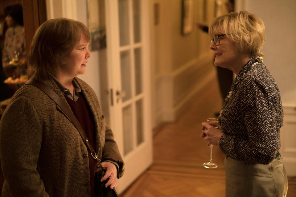 Melissa McCarthy as Lee Israel and Jane Curtin as Marjorie, Israel's agent, in "Can You Ever Forgive Me?" (Photo: Twentieth Century Fox)