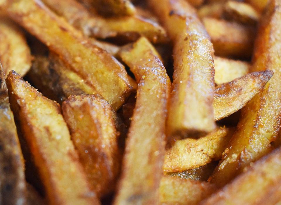 Homemade french fries are on the menu at The Bearded Chicken.
