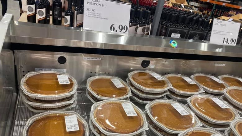 Pumpkin pies for sale at Costco 