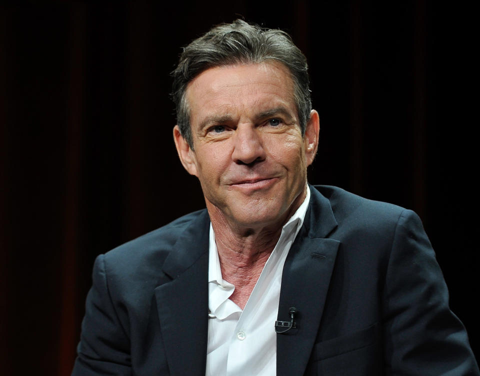 Dennis Quaid speaks onstage during Crackle’s “The Art of More” at the 2015 Summer TCA Tour at The Beverly Hilton Hotel on August 5, 2015 in Beverly Hills, California. (Photo by Eric Charbonneau/Invision for Crackle/AP images)-