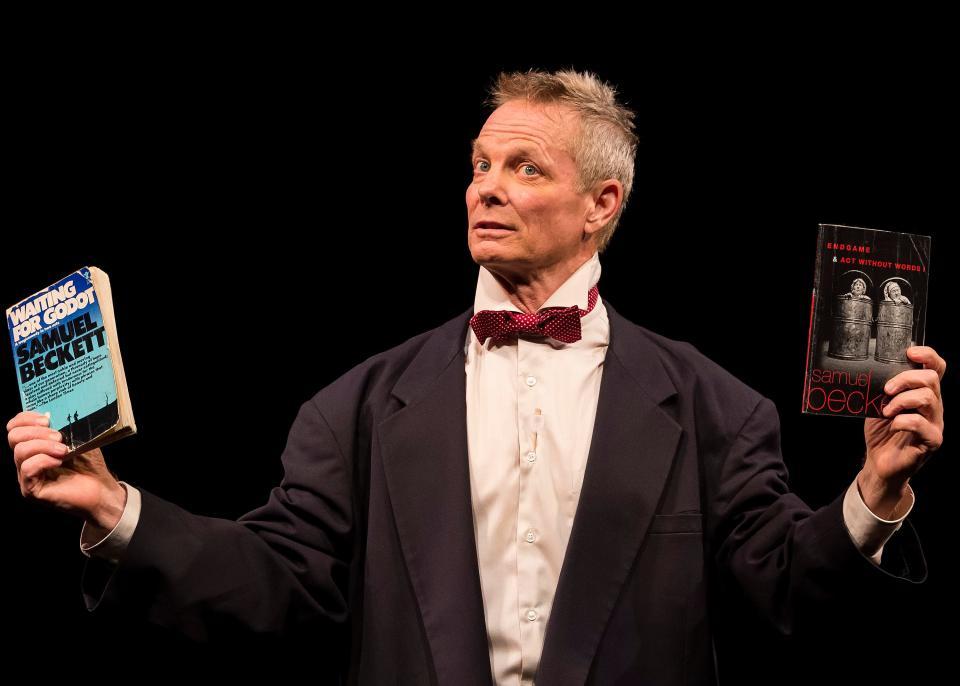 Bill Irwin in the Irish Repertory Theatre production of “On Beckett.” Conceived and performed by Irwin, “On Beckett” runs from May 12-15 at the Savannah Cultural Arts Center.