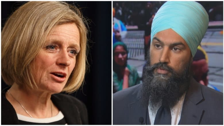 Premier Notley spars with federal NDP leader Jagmeet Singh over Trans Mountain